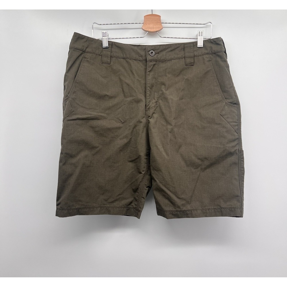 Triple Aught Design Ripstop Cargo Shorts Mens 36 Brown 10.5" Inseam Made In USA